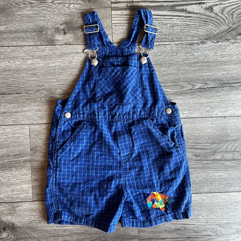Disney Store Vintage Tigger Overalls Winnie The Pooh Embroidered 90s Y2K Plaid